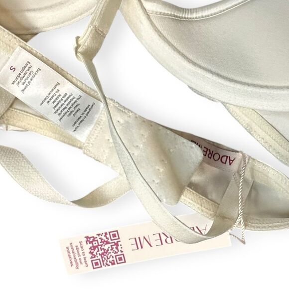 ADORE ME Women’s Ivory Gynger Unlined Satin Balconette Bra Size Small NWT - Picture 4 of 7